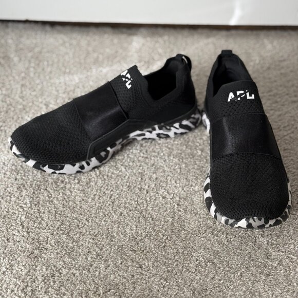 NWT/Box APL Women's Techloom Bliss Leopard Black & White  Sneakers - 6.5 - Picture 10 of 12